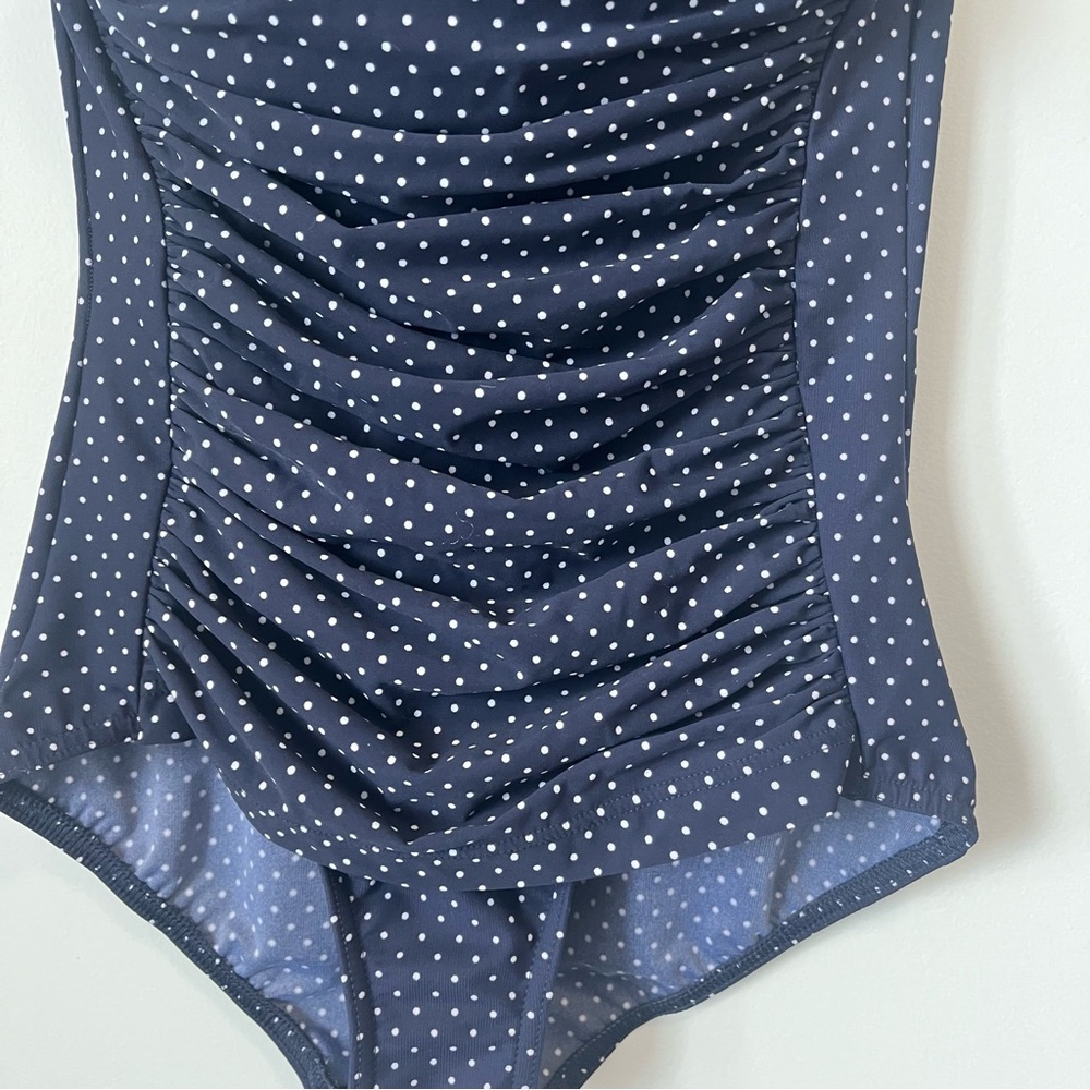 MIRACLESUIT Spellbound pin point Polka Dot Halter One Piece Swimsuit S - Picture 5 of 16